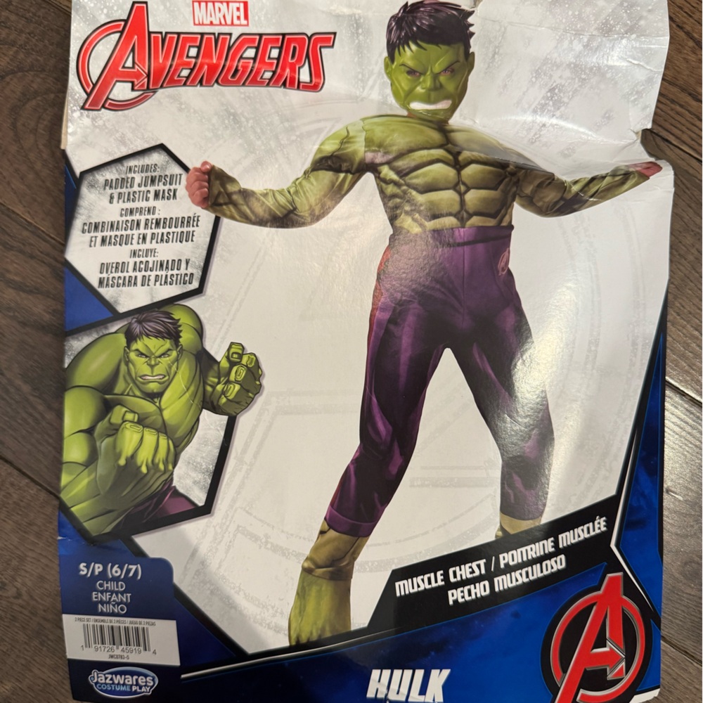Marvel Hulk Kids Costume - Green and Purple